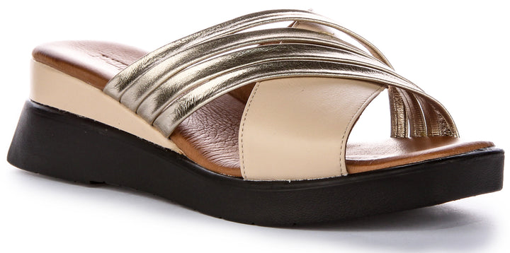 Aurea Soft Footbed Wedges In Beige