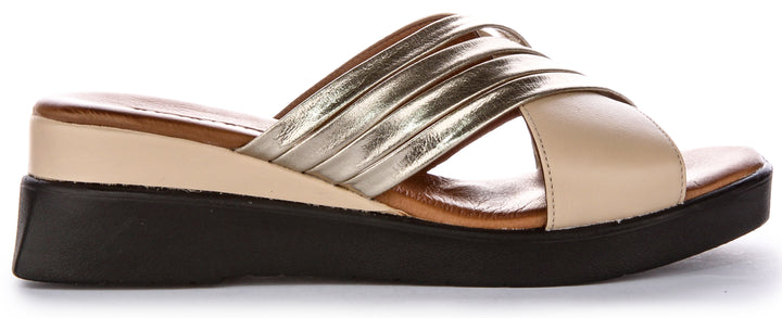 Aurea Soft Footbed Wedges In Beige