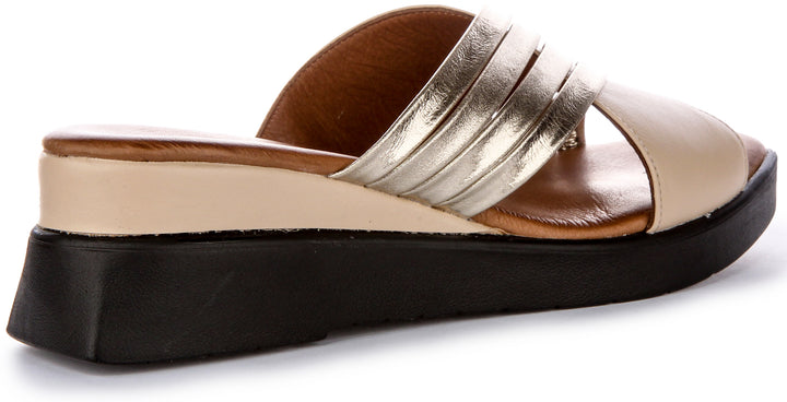 Aurea Soft Footbed Wedges In Beige