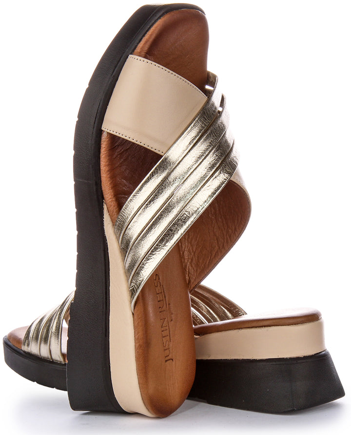 Aurea Soft Footbed Wedges In Beige