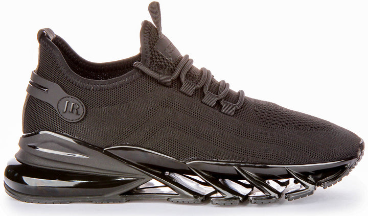 Bounce 5 Lace up Trainers In Black