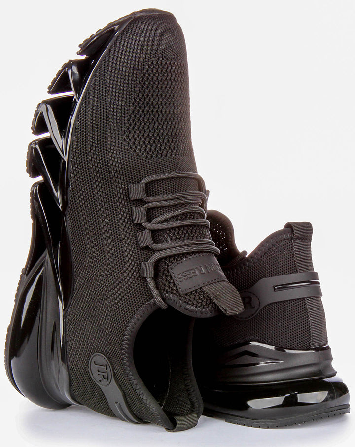 Bounce 5 Lace up Trainers In Black