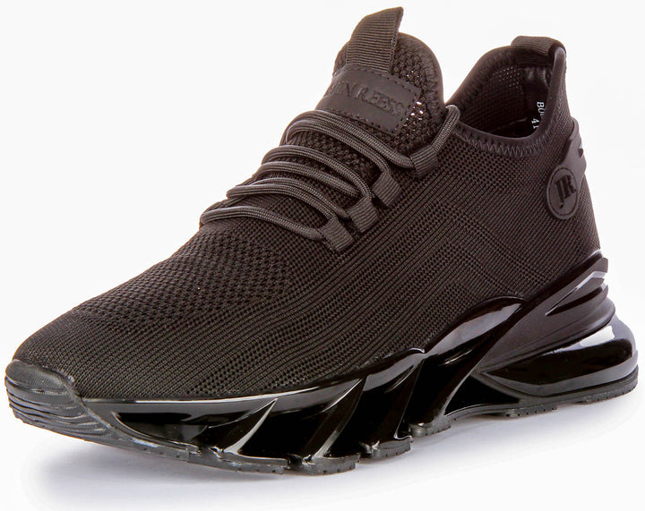Bounce 5 Lace up Trainers In Black
