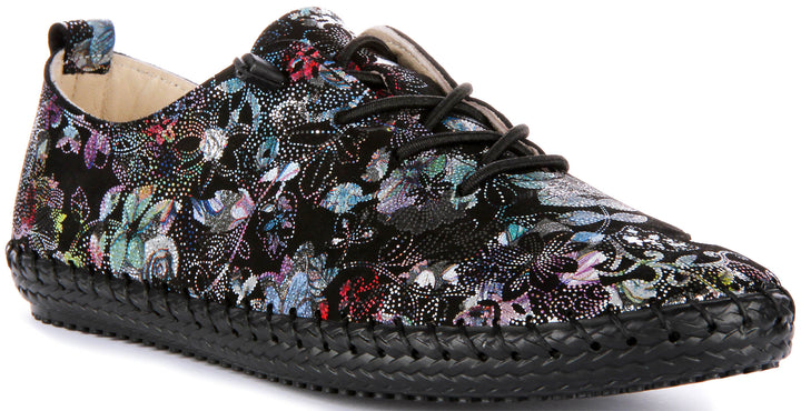 Lexi Comfort Floral Slip On In Black