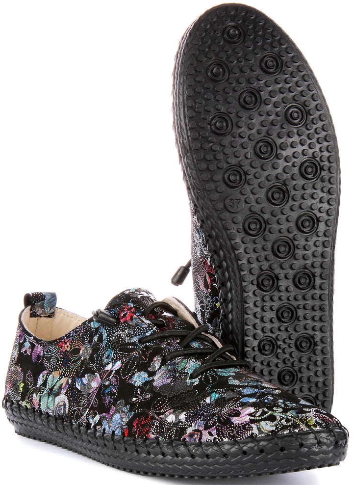 Lexi Comfort Floral Slip On In Black