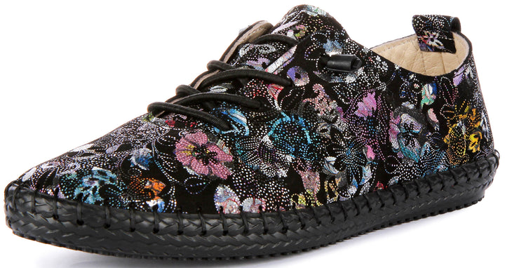 Lexi Comfort Floral Slip On In Black