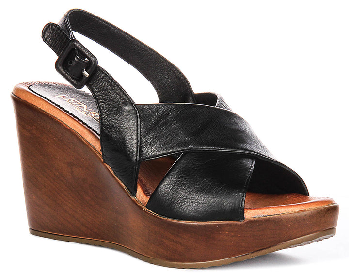 Celeste Wedges Sandals In Black