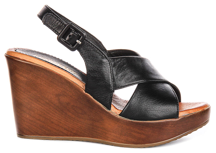Celeste Wedges Sandals In Black
