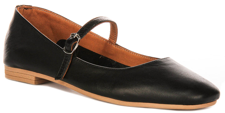 Dolly Mary Jane In Black Leather