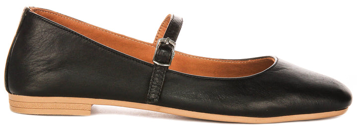 Dolly Mary Jane In Black Leather