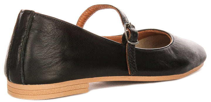 Dolly Mary Jane In Black Leather