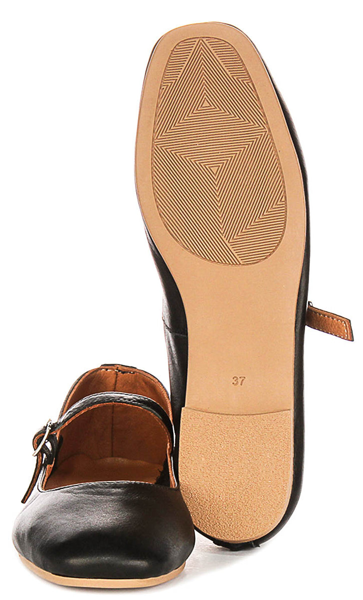 Dolly Mary Jane In Black Leather