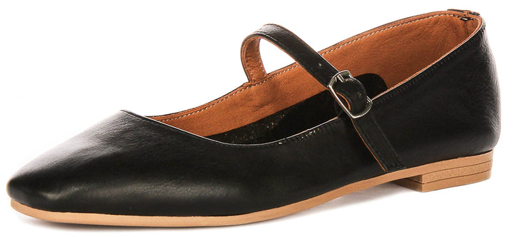 Dolly Mary Jane In Black Leather