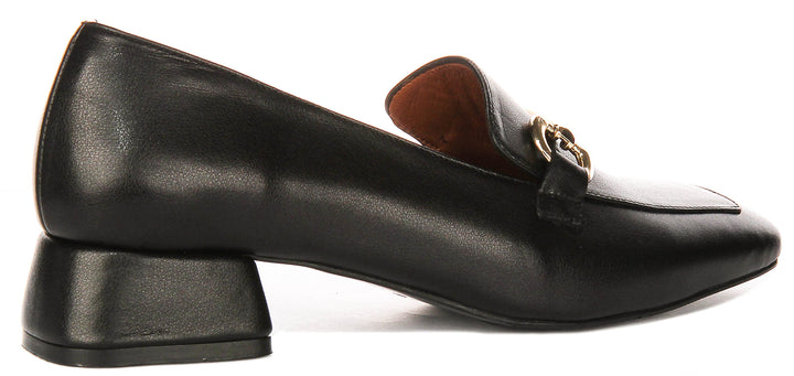 Lane Heeled Loafer In Black