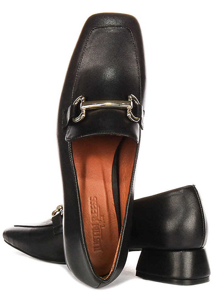 Lane Heeled Loafer In Black