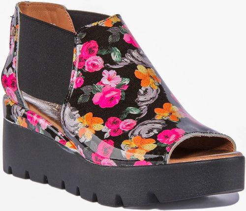 7100 Sandals In Black Patent