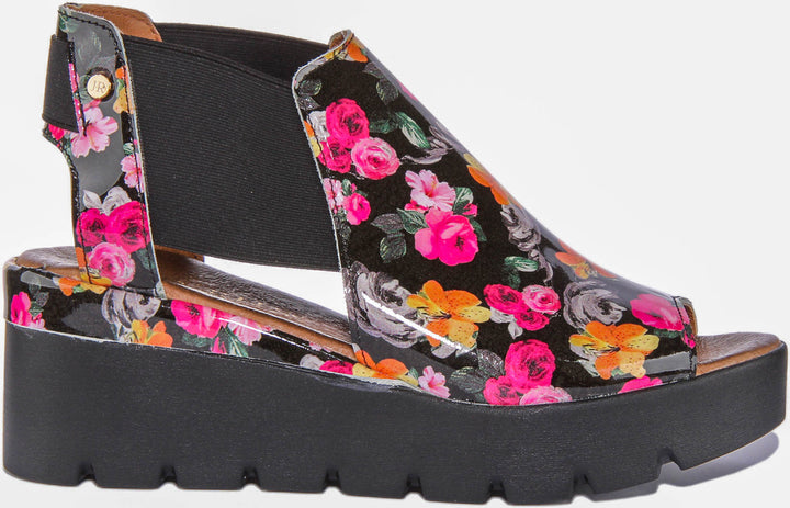 7100 Sandals In Black Patent