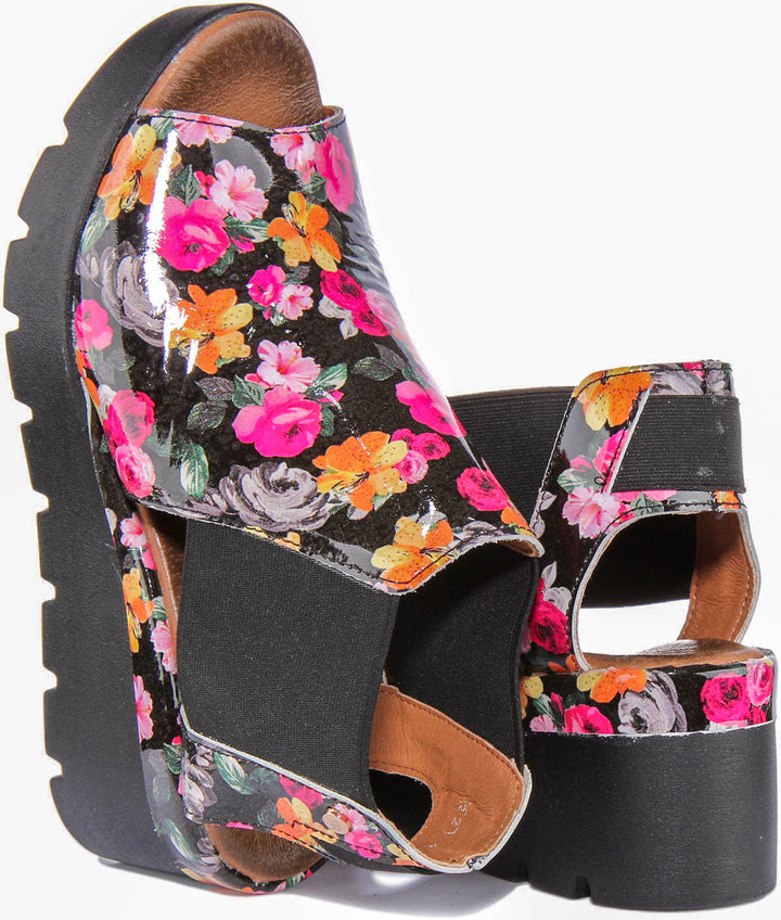 7100 Sandals In Black Patent