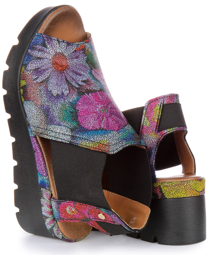 7100 Chelsea Sandals In Black Floral