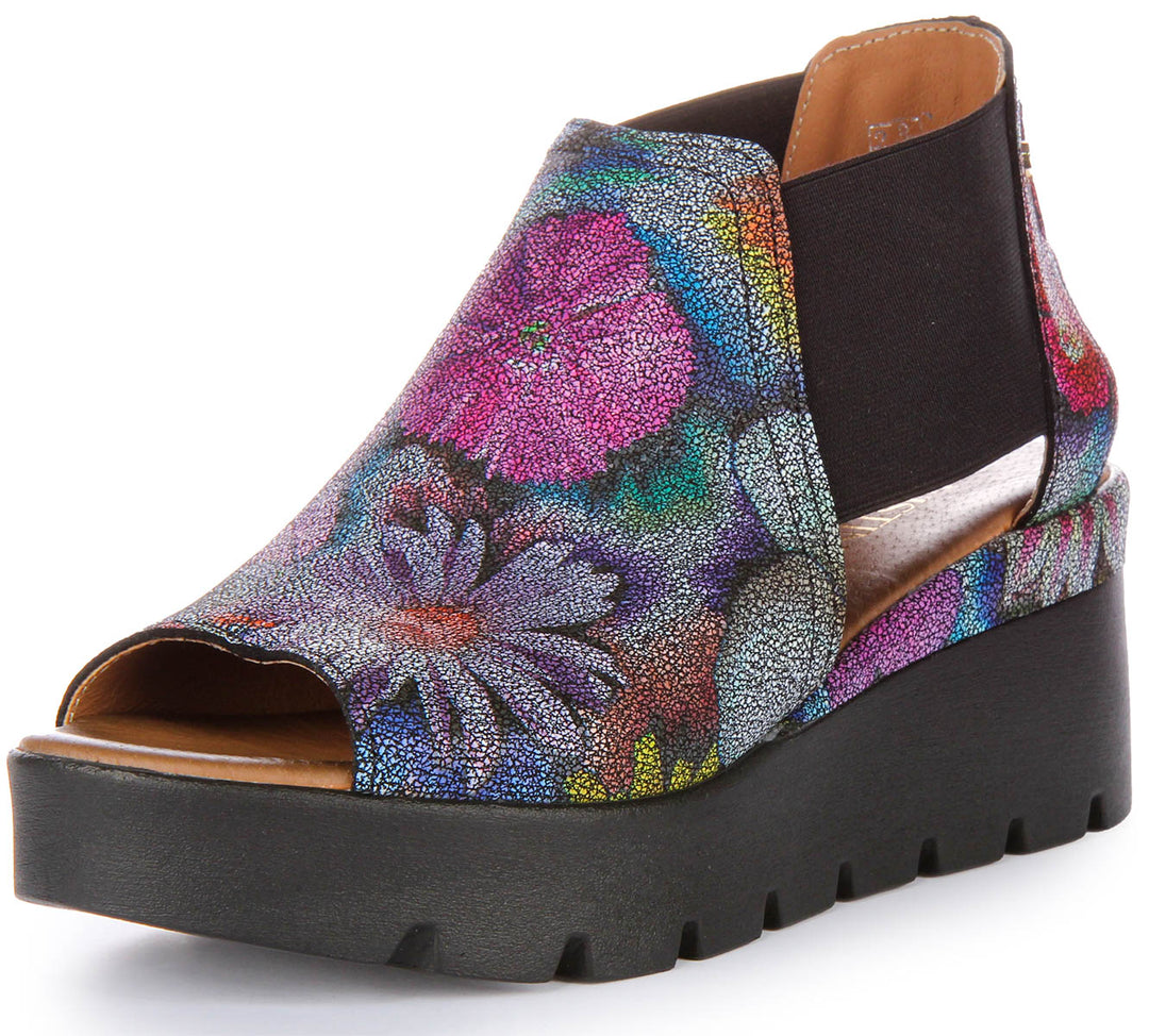 7100 Chelsea Sandals In Black Floral