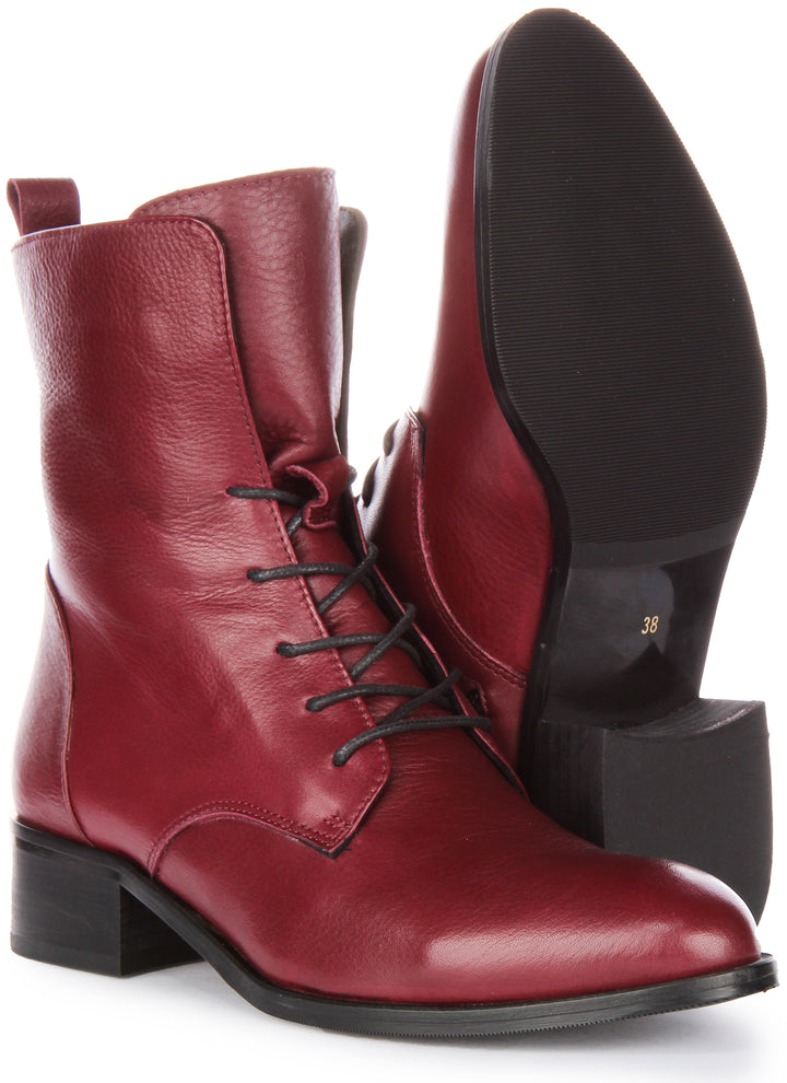 Clair Ankle Boots In Bordo