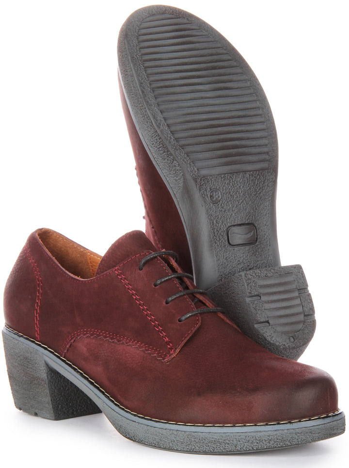 Eliza Heel Shoes In Bordo