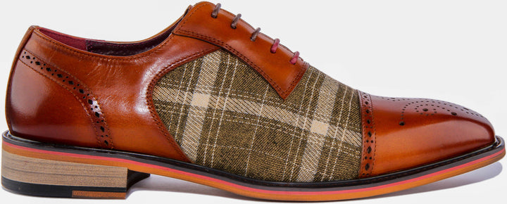 Major Check Brogues In Brown