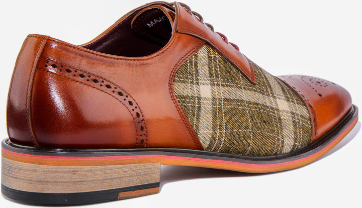 Major Check Brogues In Brown