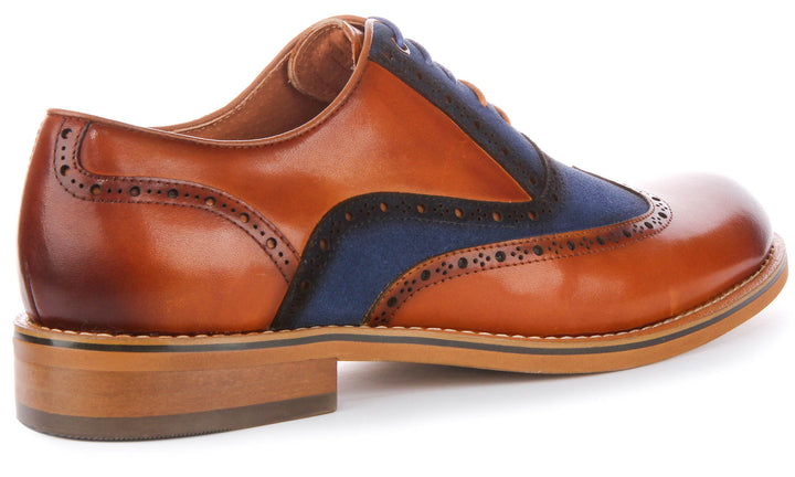 Santiago In Brown Blue Brogues