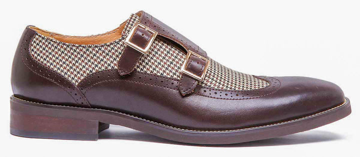Gabby Leather Monk Shoe In Coffee
