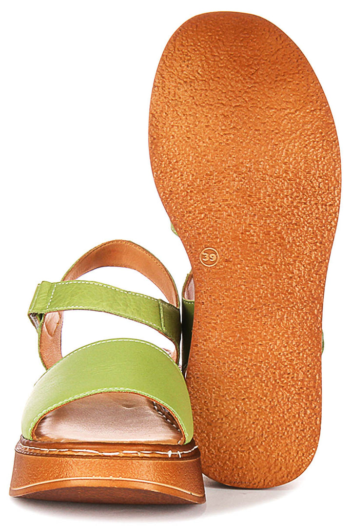 Petal Platform Sandals In Green