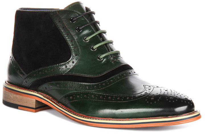 Hawkin Ankle Boots In Green Black