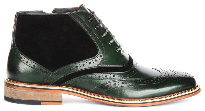 Hawkin Ankle Boots In Green Black