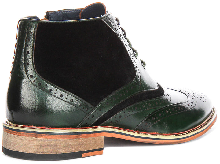 Hawkin Ankle Boots In Green Black