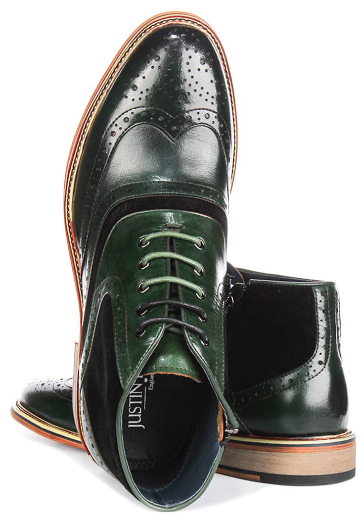 Hawkin Ankle Boots In Green Black