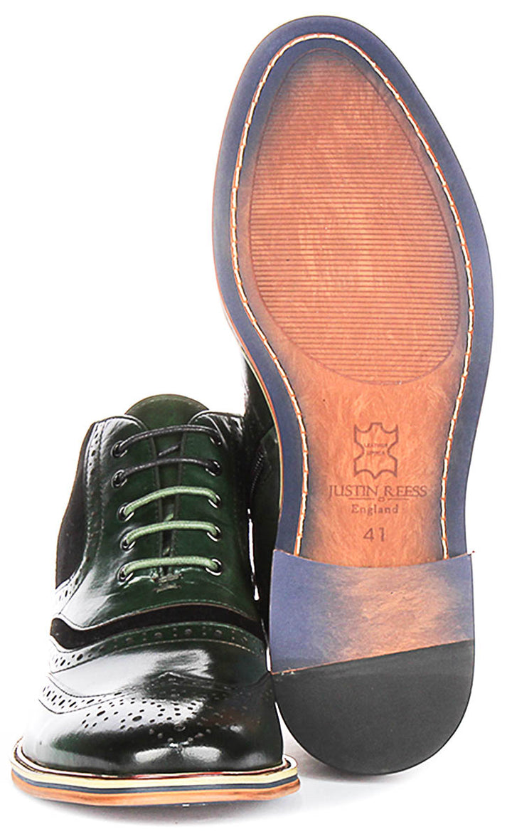 Hawkin Ankle Boots In Green Black