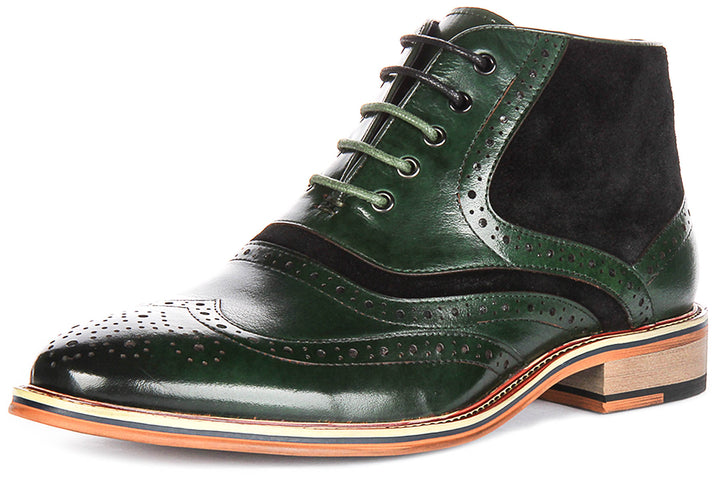 Hawkin Ankle Boots In Green Black