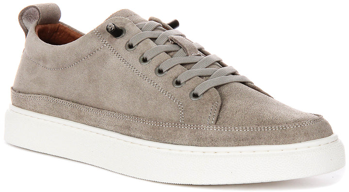Josh Suede Trainers In Grey
