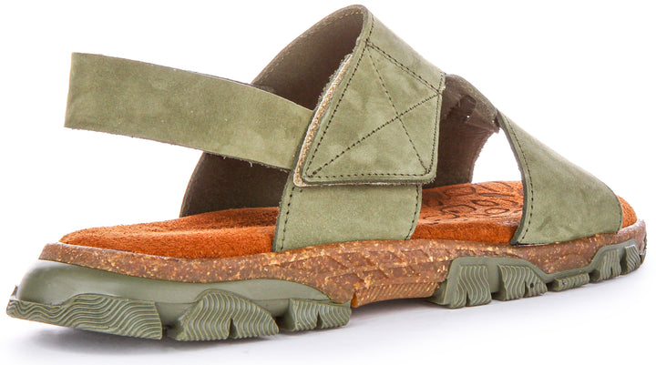 Maeve Soft Open Toe Sandals In Khaki