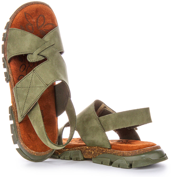 Maeve Soft Open Toe Sandals In Khaki