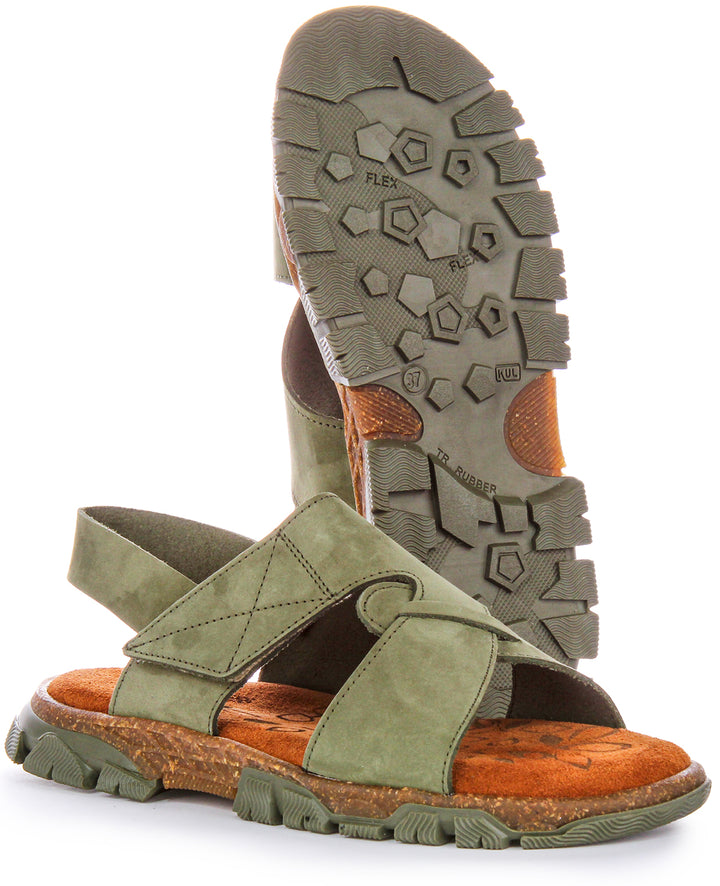 Maeve Soft Open Toe Sandals In Khaki