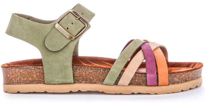 Winona Footbed Sandals In Khaki