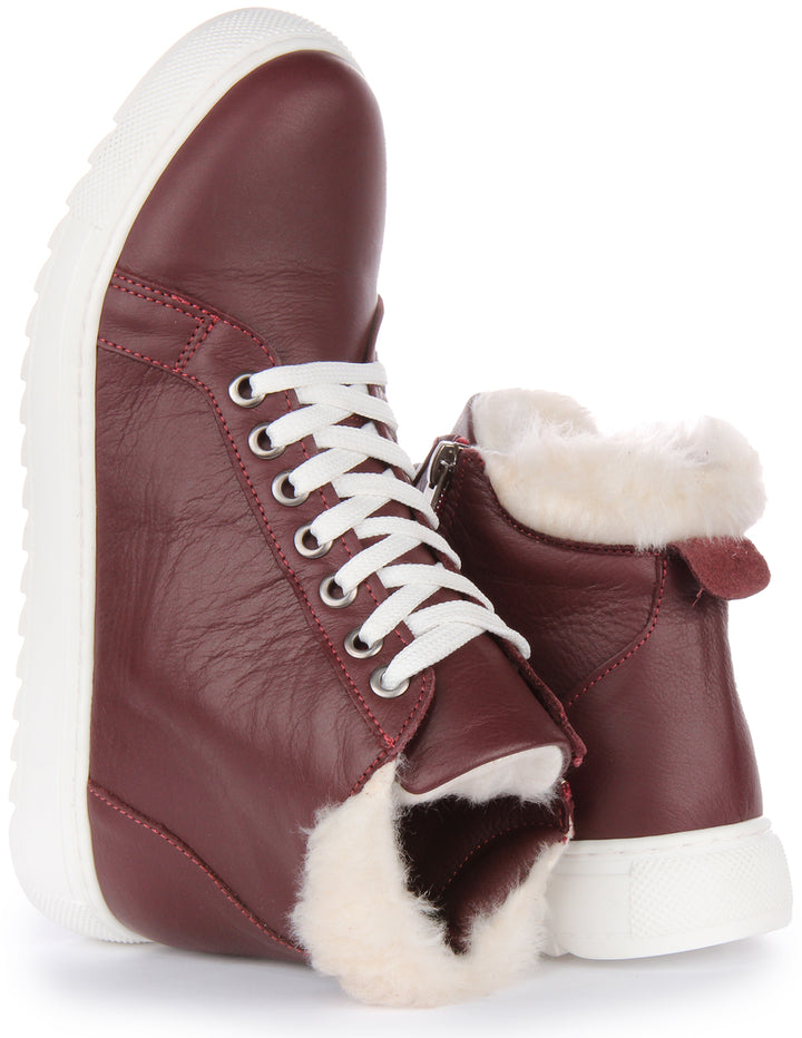 Leona Trainers In Maroon
