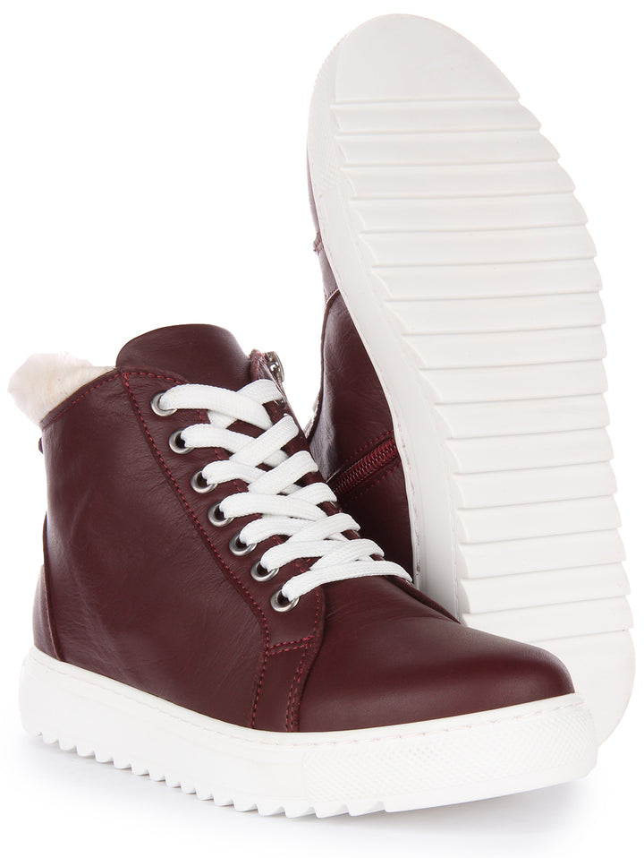 Leona Trainers In Maroon