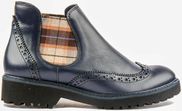 Harriet Leather Chelsea Boot In Navy