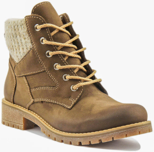 Sophia Warm Hiker Boot In Olive