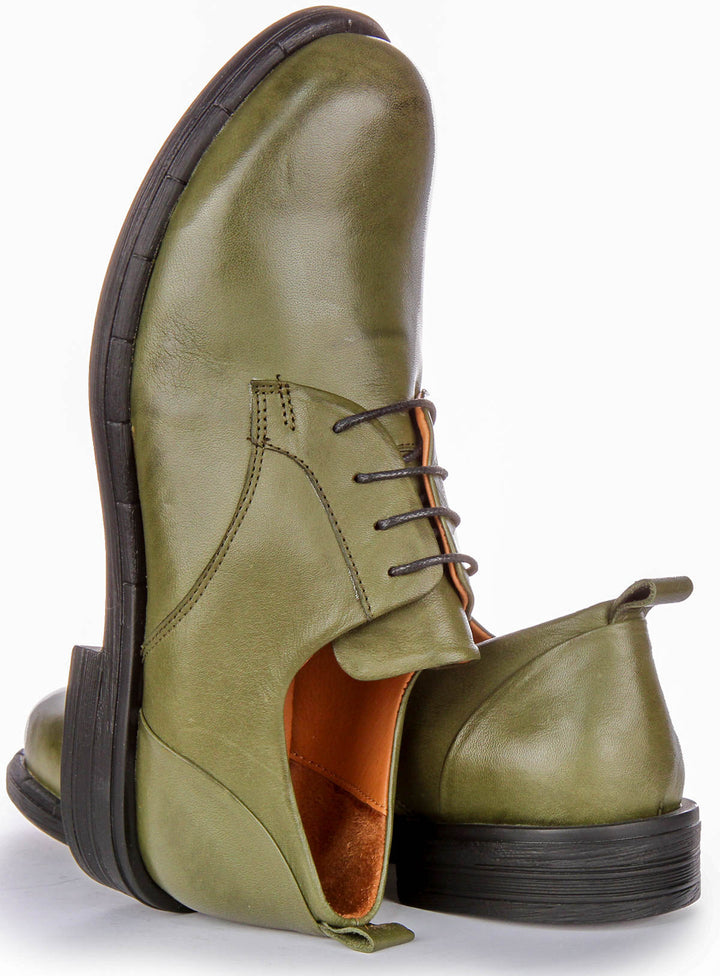 Callie In Olive Green Oxfords