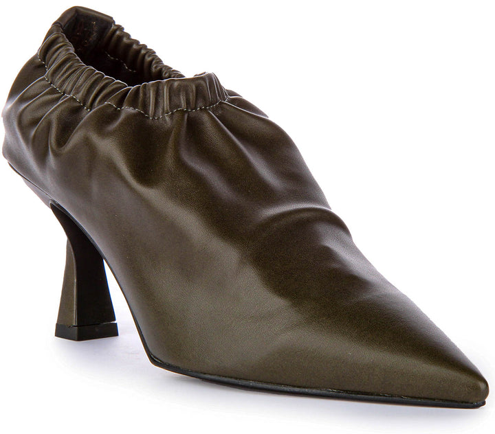 Queen High Heels In Olive Green