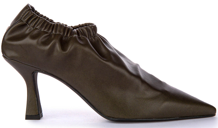 Queen High Heels In Olive Green