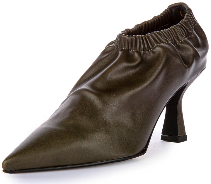Queen High Heels In Olive Green